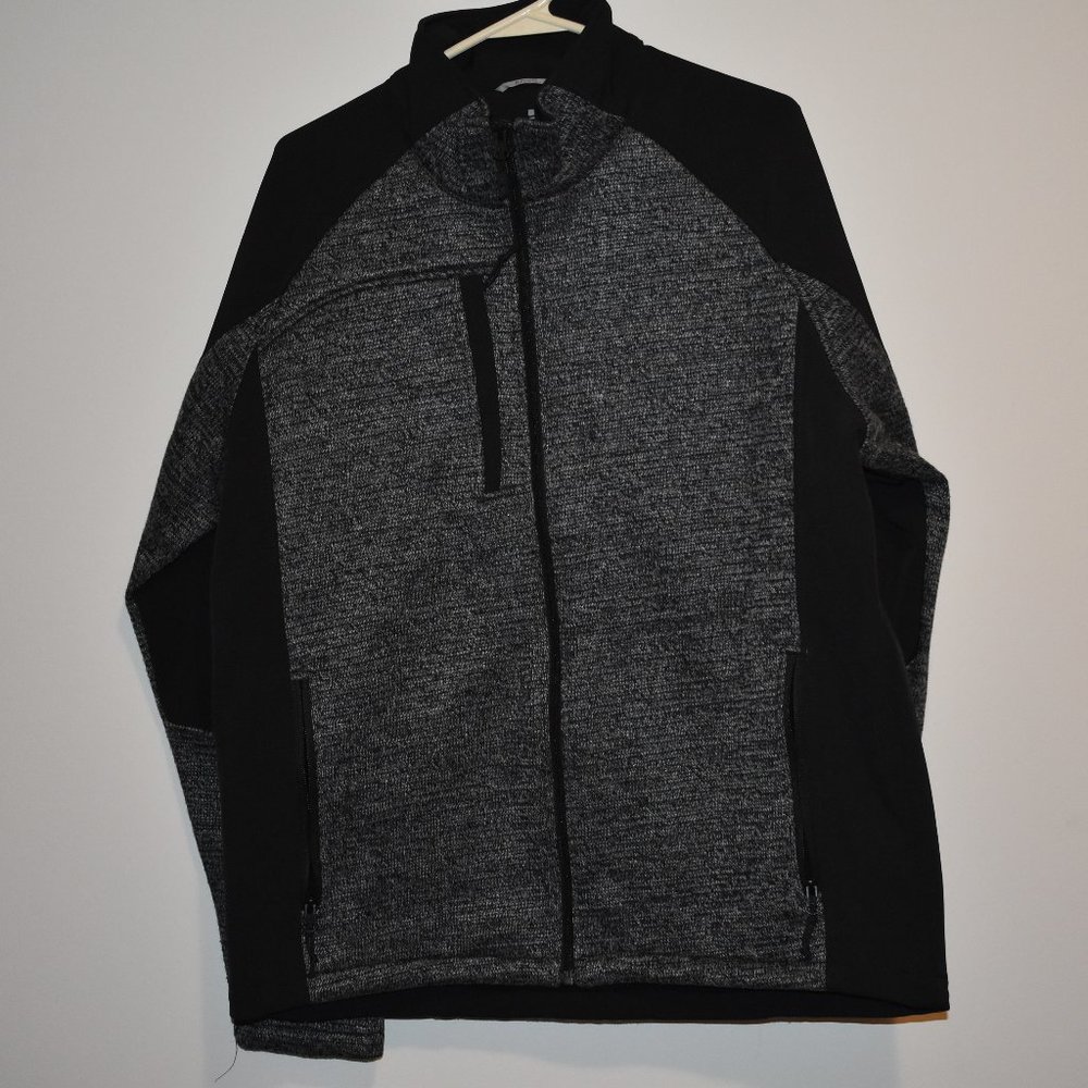 Men's Gray and Black Elevate Full Zip Jacket